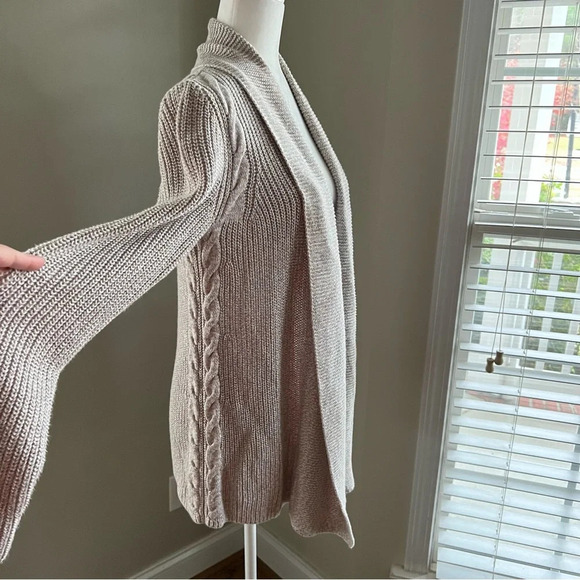 TALBOTS| Loose Cable Knit Cardigan Open Front Sweater size extra small - Picture 7 of 15